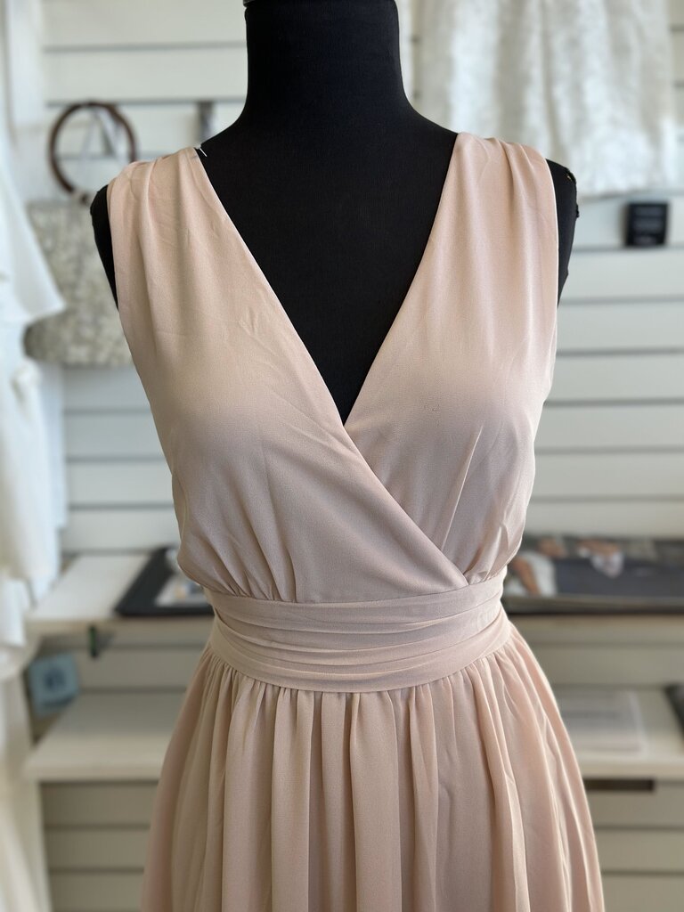 Lulus V-Neck Chiffon Bridesmaid Dress Large