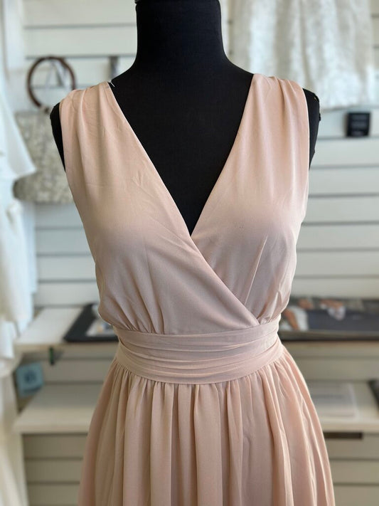 Lulus V-Neck Chiffon Bridesmaid Dress Large