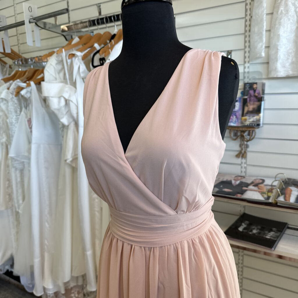 Lulus V-Neck Chiffon Bridesmaid Dress Large