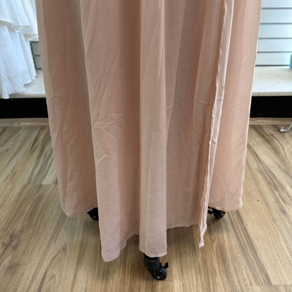 Lulus V-Neck Chiffon Bridesmaid Dress Large
