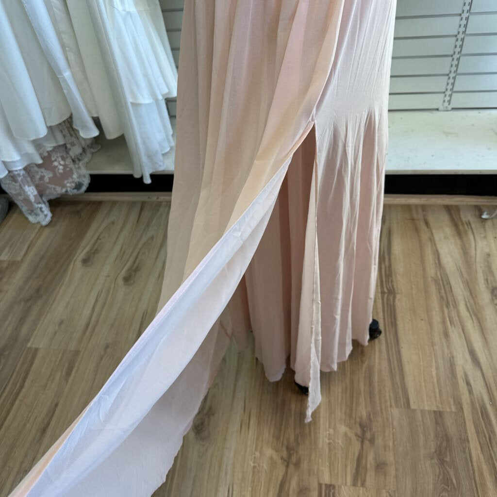 Lulus V-Neck Chiffon Bridesmaid Dress Large