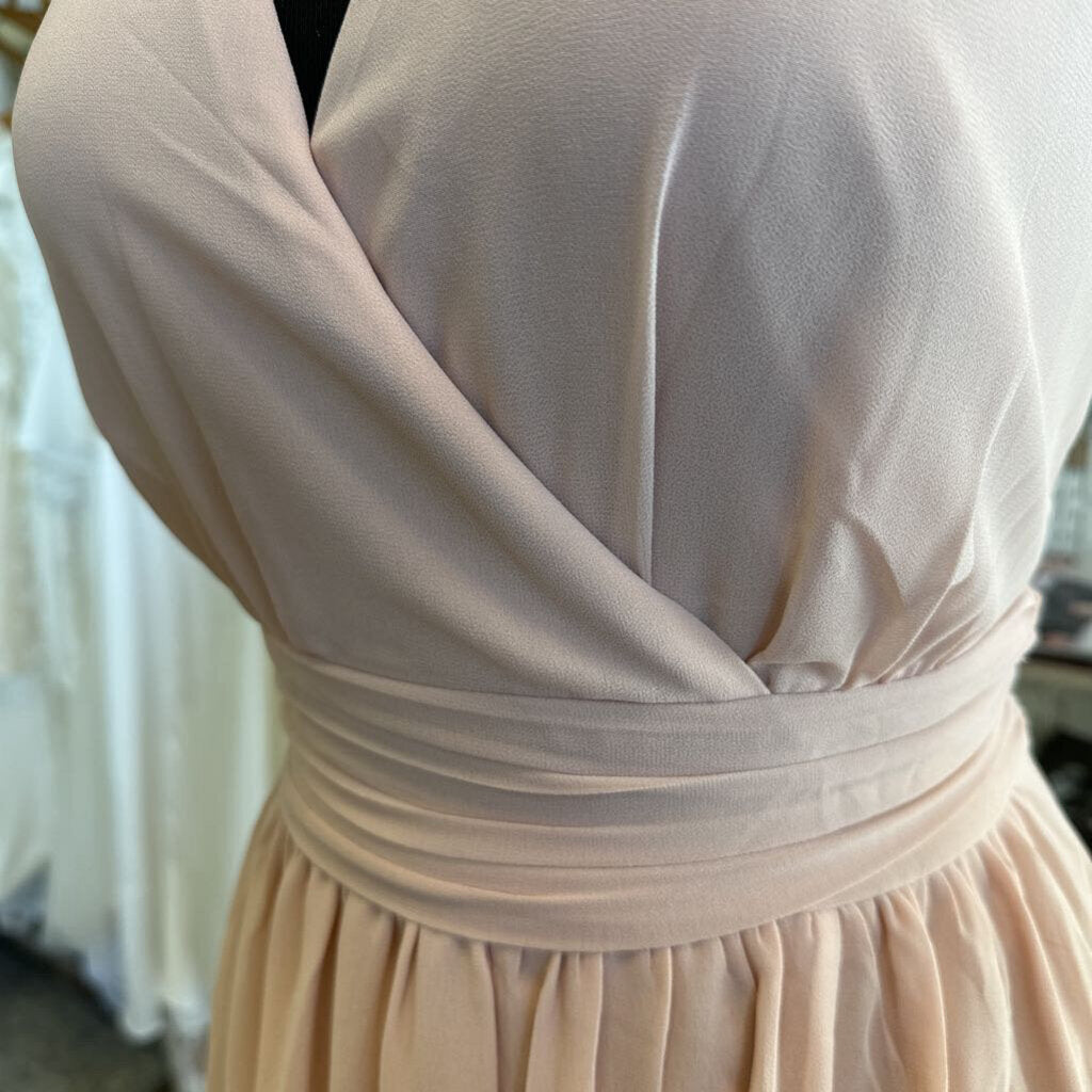 Lulus V-Neck Chiffon Bridesmaid Dress Large