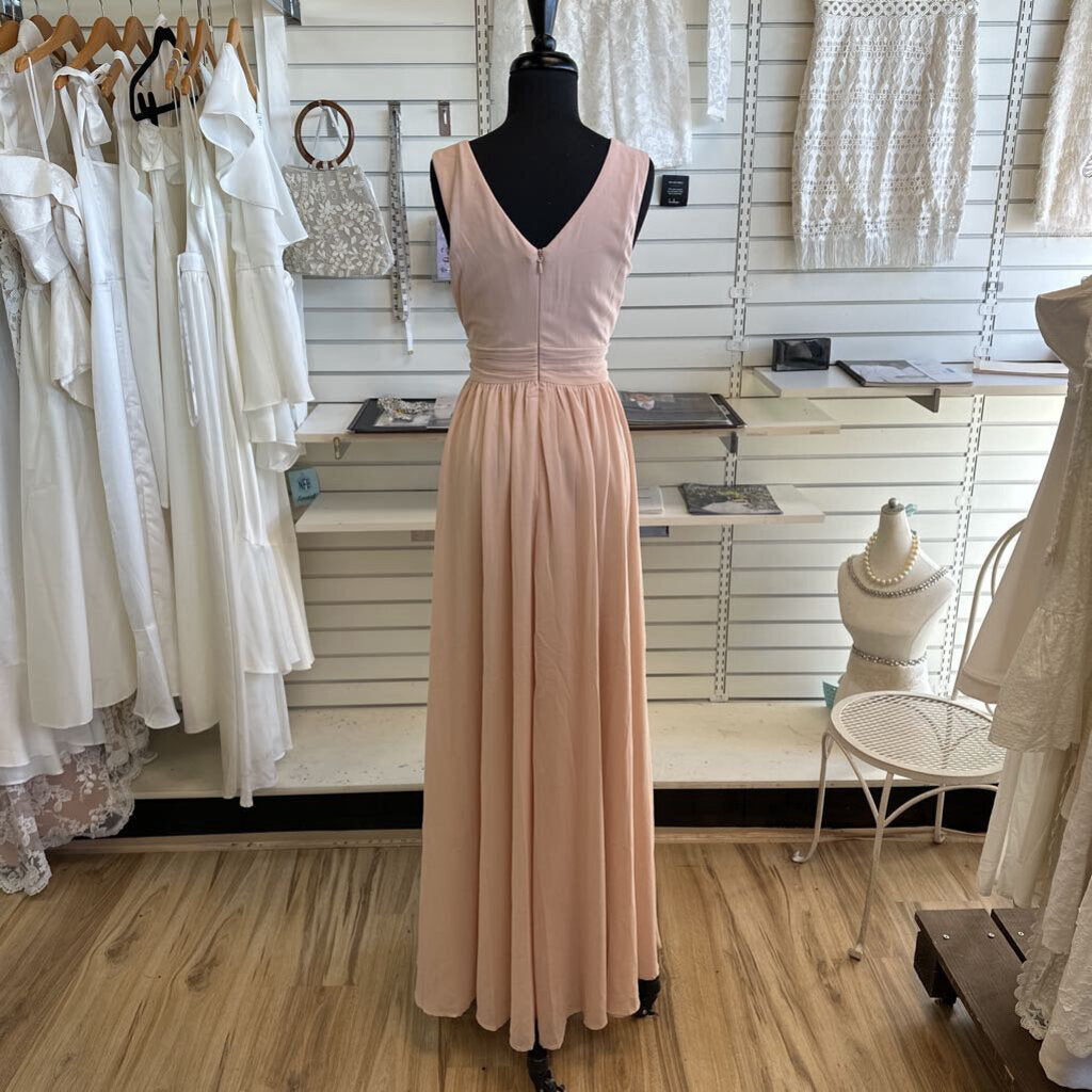 Lulus V-Neck Chiffon Bridesmaid Dress Large