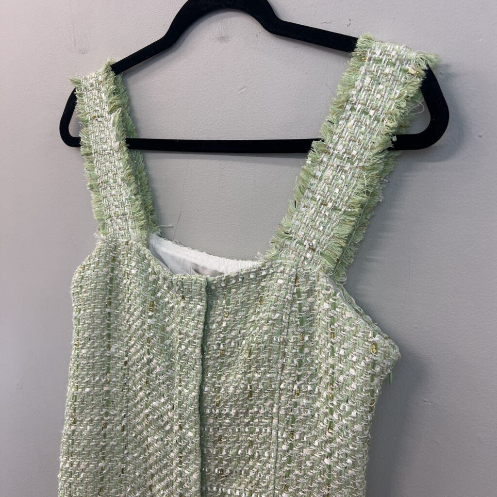 House of Harlow Green Tweed Dress Small