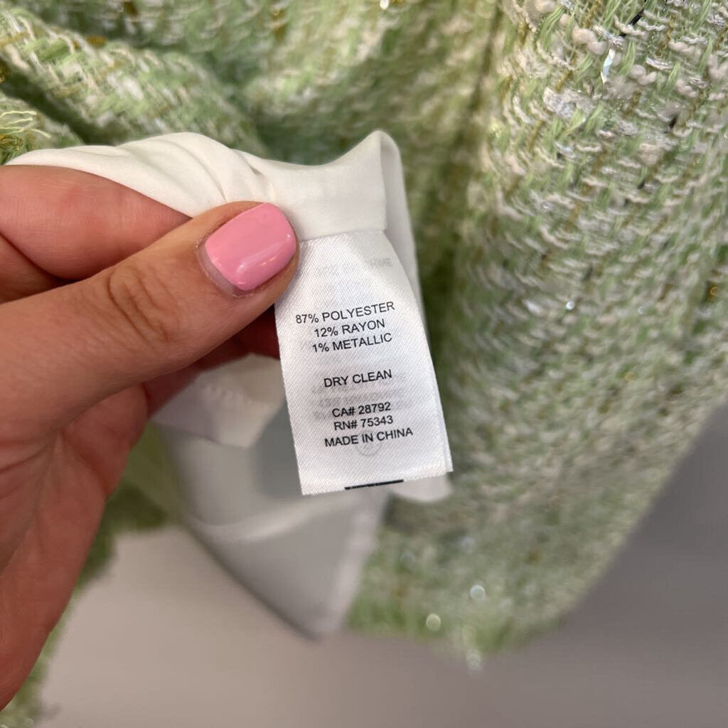 House of Harlow Green Tweed Dress Small