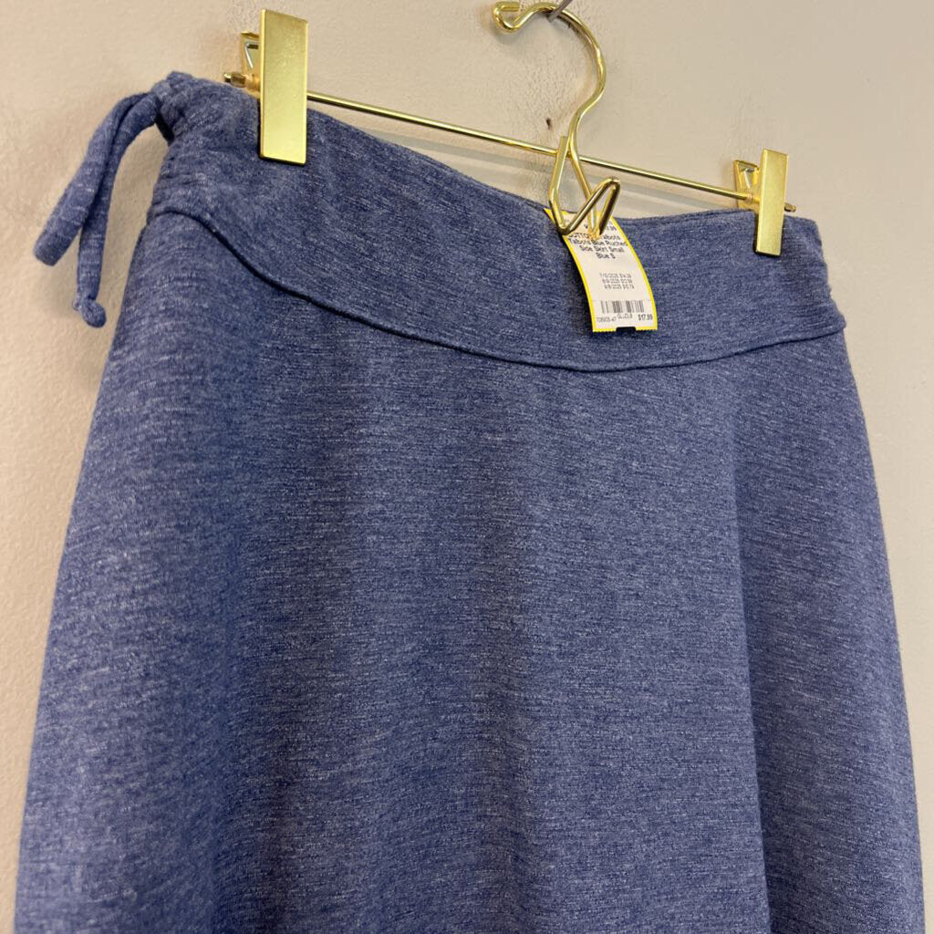 Talbots Blue Ruched Side Skirt Small