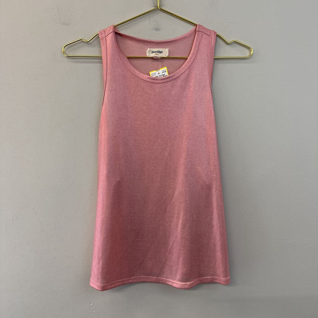 Porridge Pink Sheen Tank Top Medium