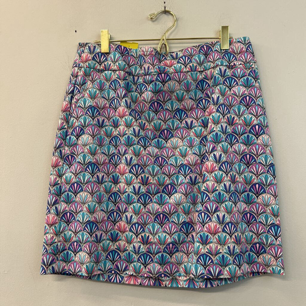 Talbots Blue/Pink Printed Multi Skirt 10P
