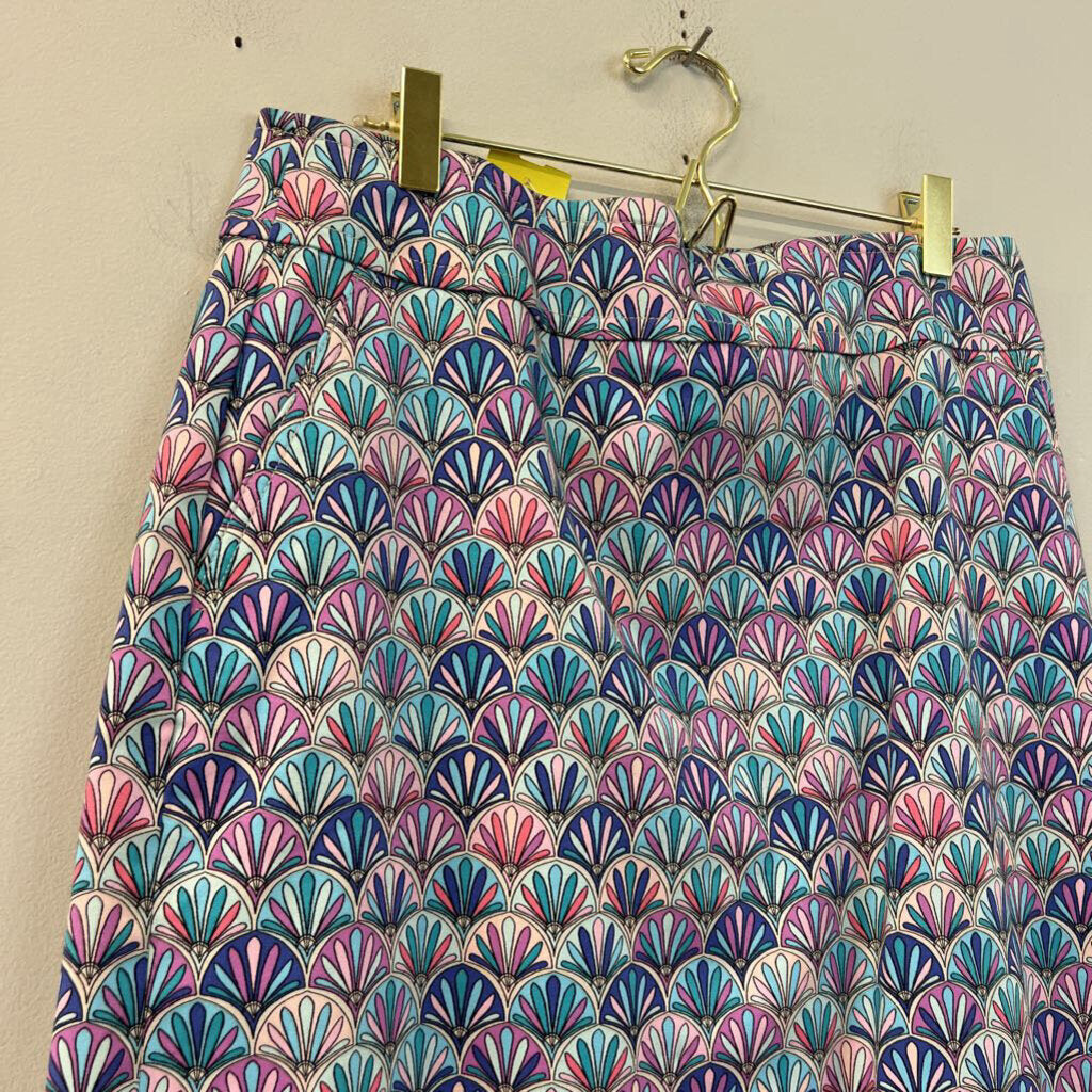 Talbots Blue/Pink Printed Multi Skirt 10P