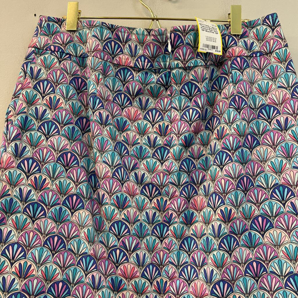 Talbots Blue/Pink Printed Multi Skirt 10P
