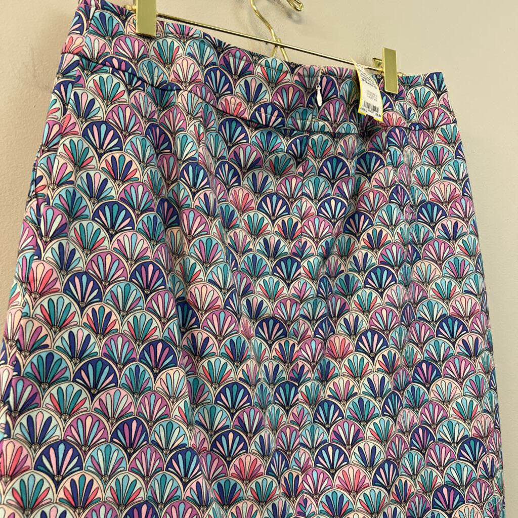 Talbots Blue/Pink Printed Multi Skirt 10P