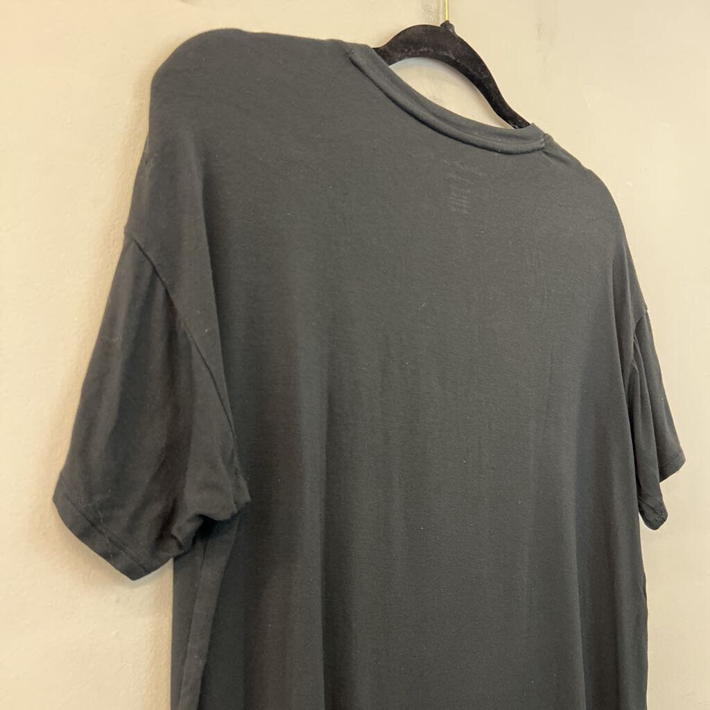 American Eagle Black V Neck Short Sleeve Top Extra Small