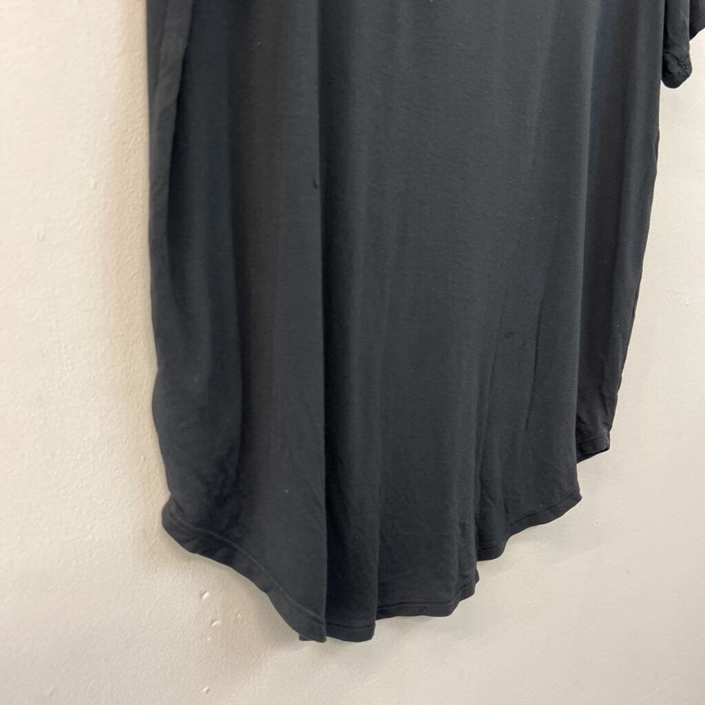 American Eagle Black V Neck Short Sleeve Top Extra Small