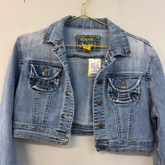 Star Jeans Medium Wash Cropped Denim Jacket Medium