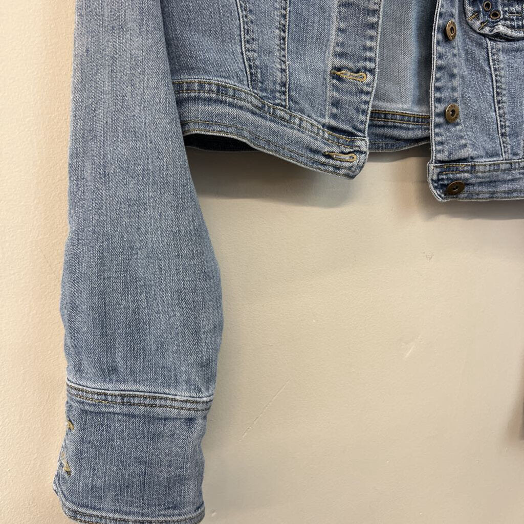 Star Jeans Medium Wash Cropped Denim Jacket Medium