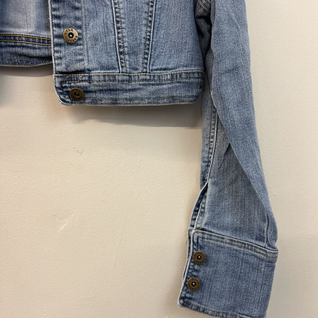 Star Jeans Medium Wash Cropped Denim Jacket Medium