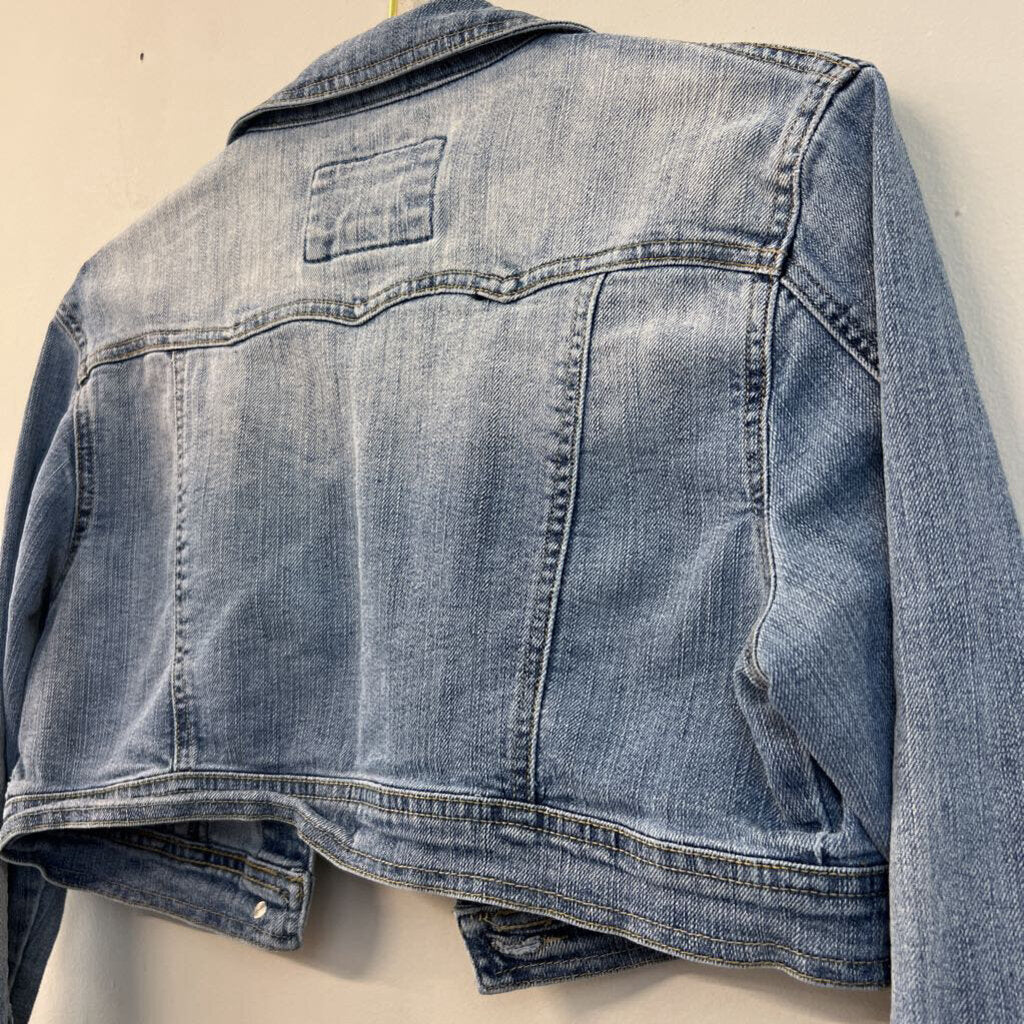 Star Jeans Medium Wash Cropped Denim Jacket Medium