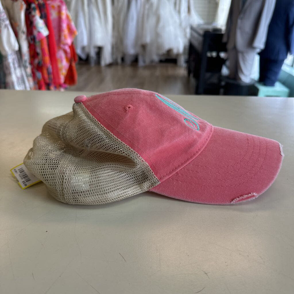 Adams Pink Letter M Baseball Hat