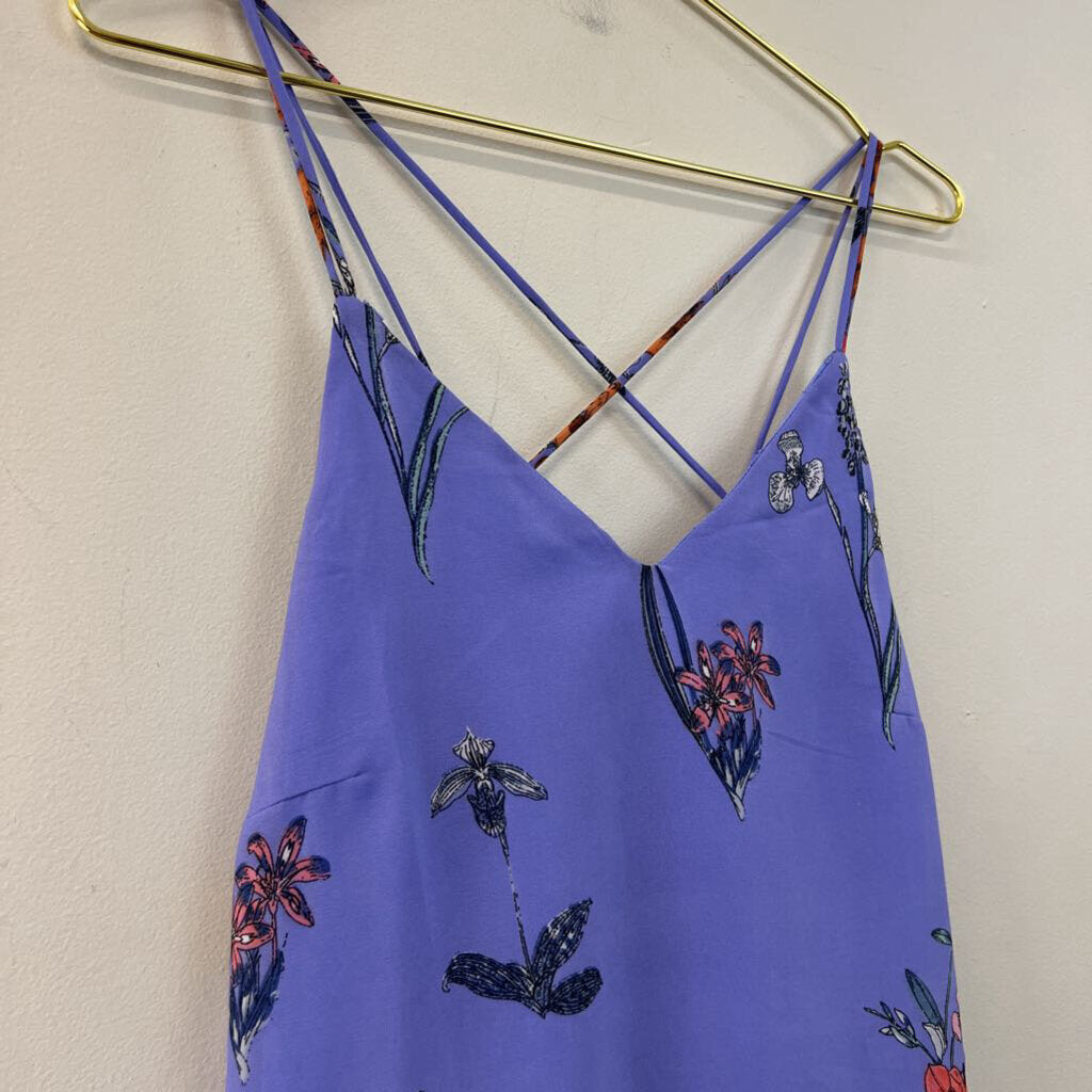 Japna Blue Flower Print Tank Top Medium