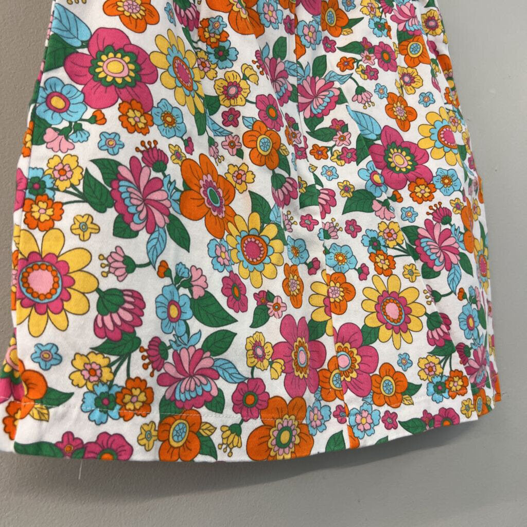 Love on a Hanger White/ Multi Retro Flower Print Skirt 1