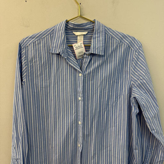Blue White Striped Buttondown Small