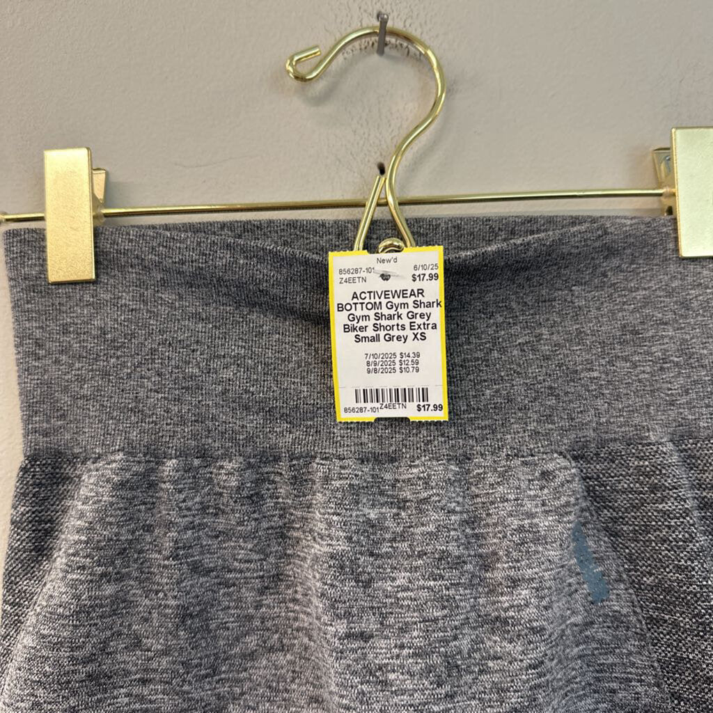 Gym Shark Grey Biker Shorts Extra Small