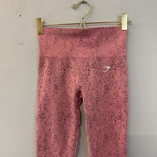 Gym Shark Pink Speckled Cropped Leggings Extra Large