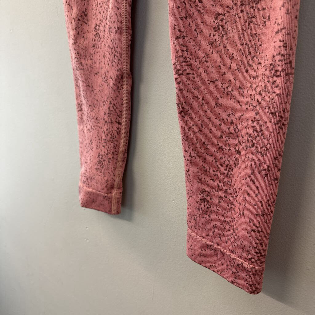 Gym Shark Pink Speckled Cropped Leggings Extra Large