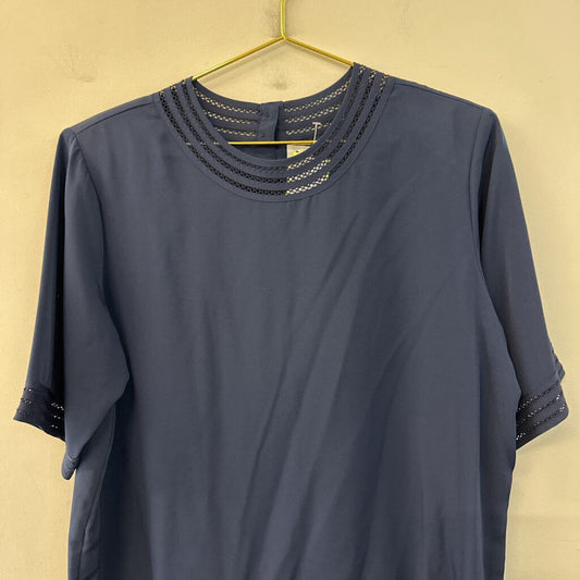 Vintage Yves St Clair Navy Short Sleeve Top 16