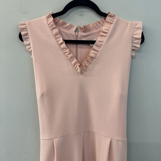 Sandra Darren Pink Ruffle Trim Jumpsuit 14