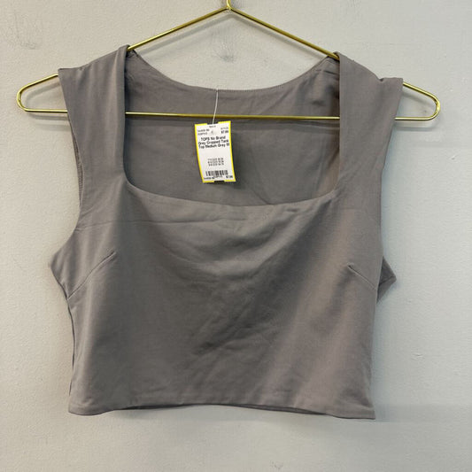 Grey Cropped Tank Top Medium