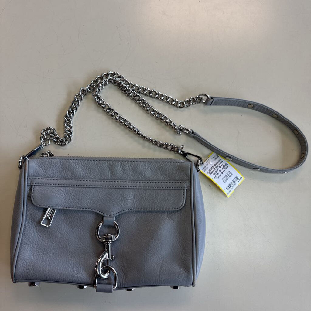 Rebecca Minkoff Grey Leather Crossbody Purse