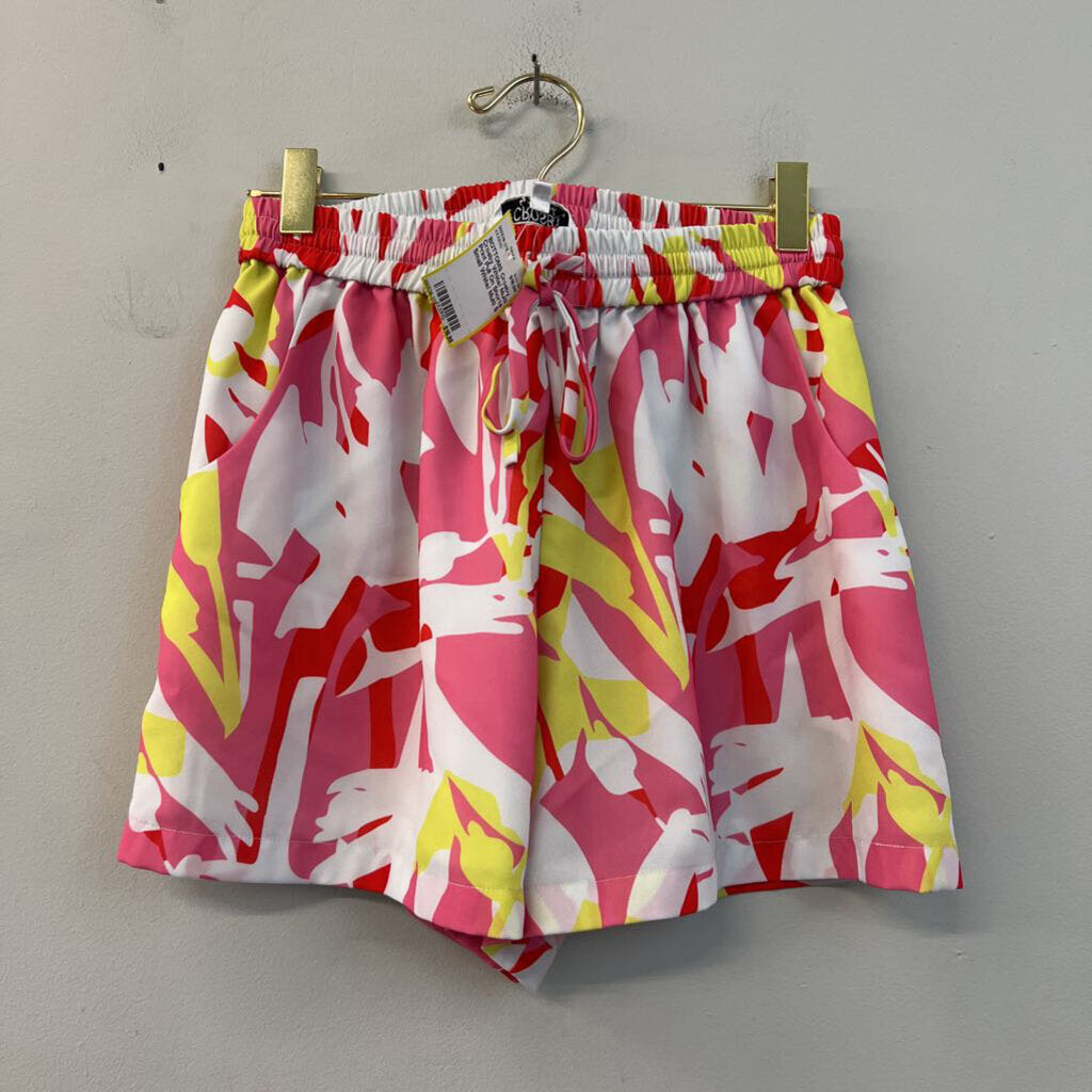 Crosby White/ Multi Print Pull On Shorts Small
