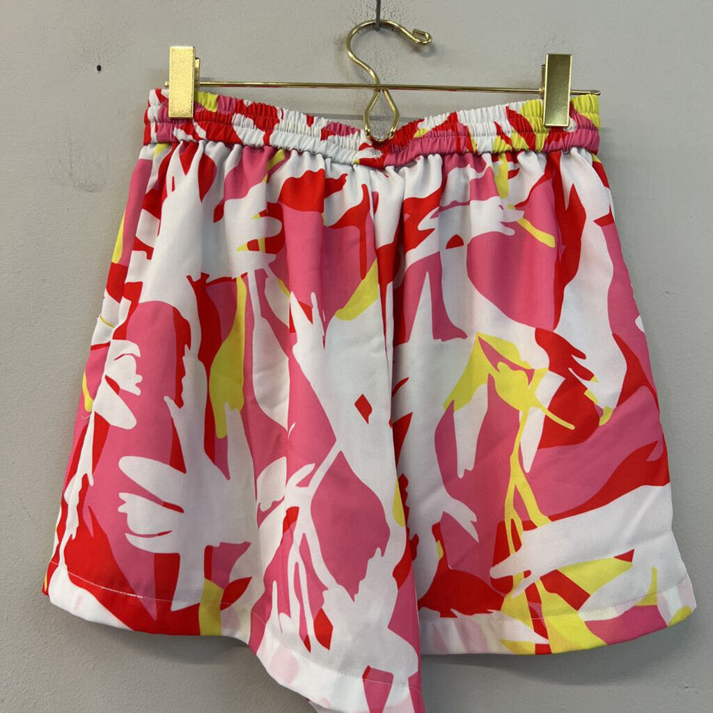 Crosby White/ Multi Print Pull On Shorts Small
