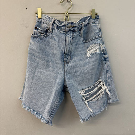 American Eagle Light Wash Skater Denim Shorts 2