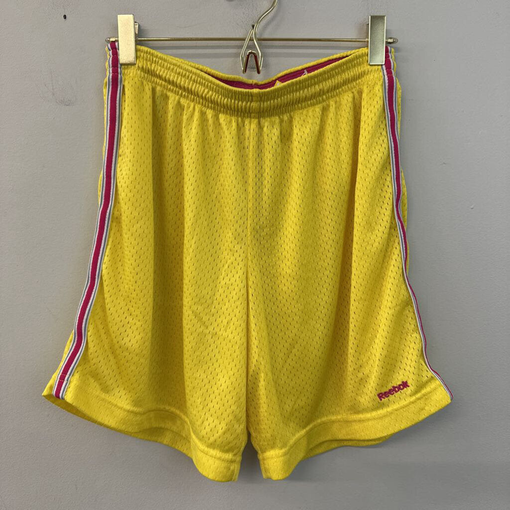Reebok Yellow Long Athletic Shorts Small