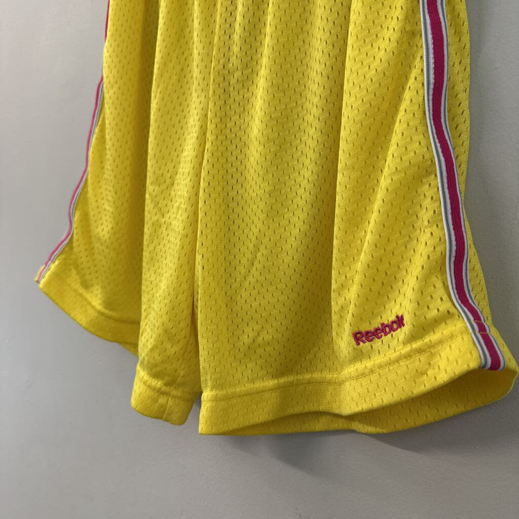 Reebok Yellow Long Athletic Shorts Small