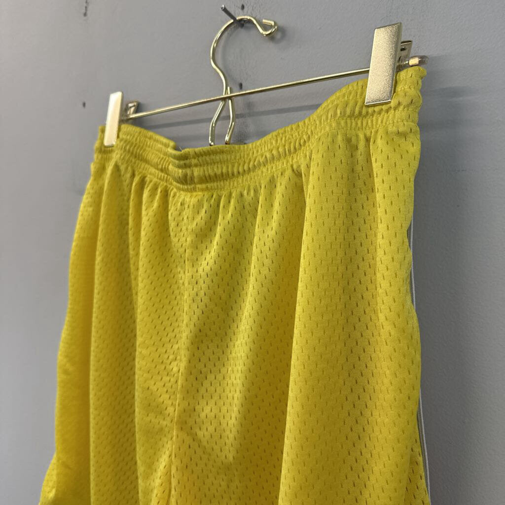 Reebok Yellow Long Athletic Shorts Small