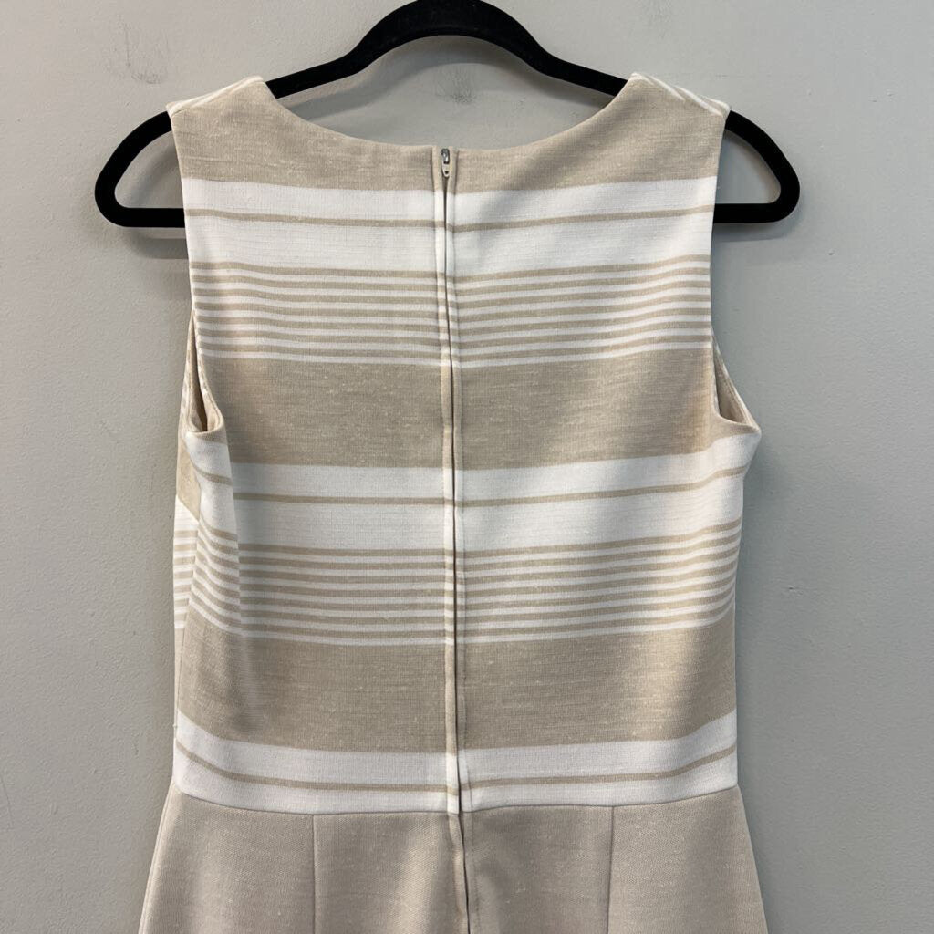 Vintage Beige/ White Stripe Top Jumpsuit Medium