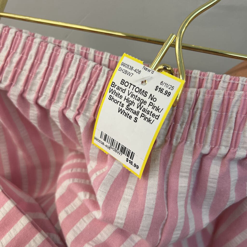 Vintage Pink/ White High Waisted Shorts Small