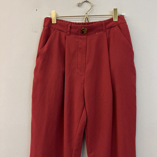 Primark Red High Waisted Trouser Pants 4
