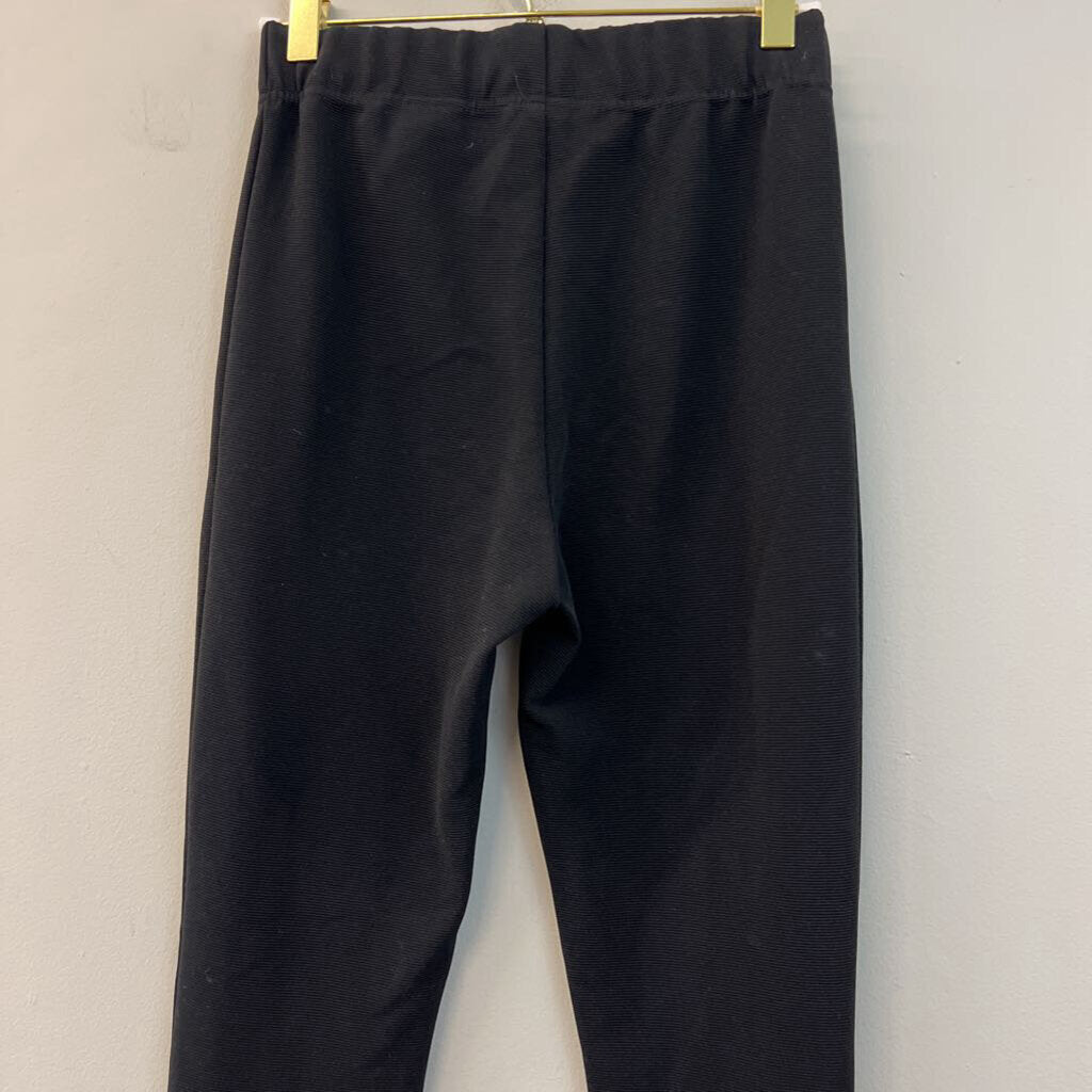 Black Textured Skinny Leg Pull On Pants Extra Small