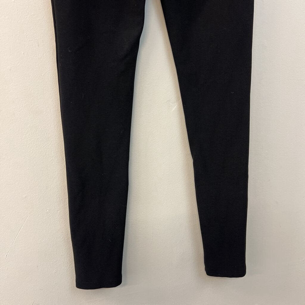 Black Textured Skinny Leg Pull On Pants Extra Small