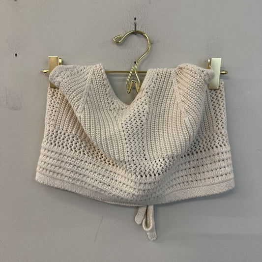 Aerie Cream Knit Cropped Halter Top Medium