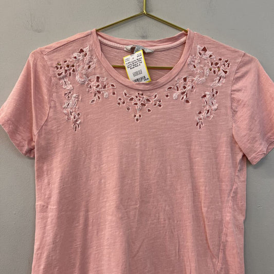 Lucky Brand Pink Short Sleeve Top Small
