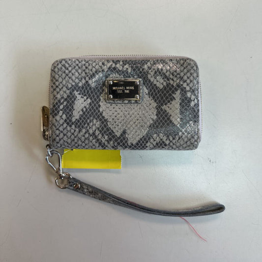 Michael Kors Brown Snakeskin Wristlet Wallet