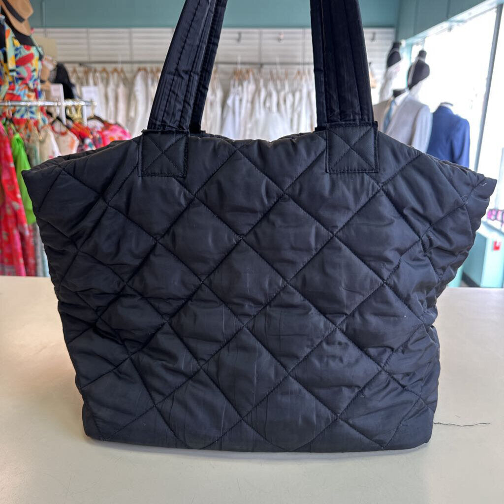 Calia Black Quilted Lux Travel Tote