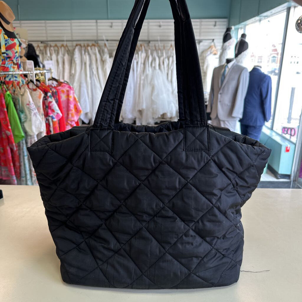 Calia Black Quilted Lux Travel Tote