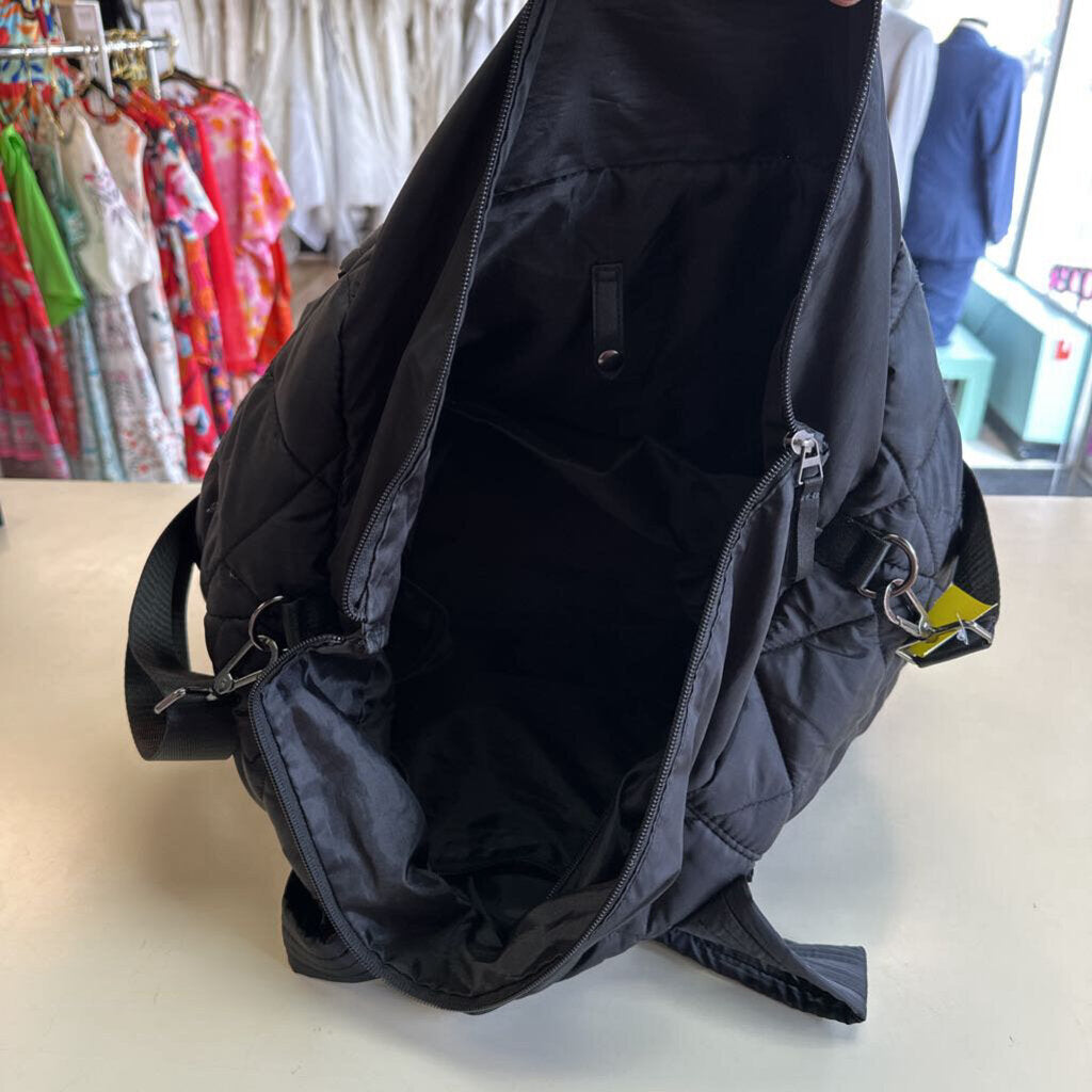 Calia Black Quilted Lux Travel Tote