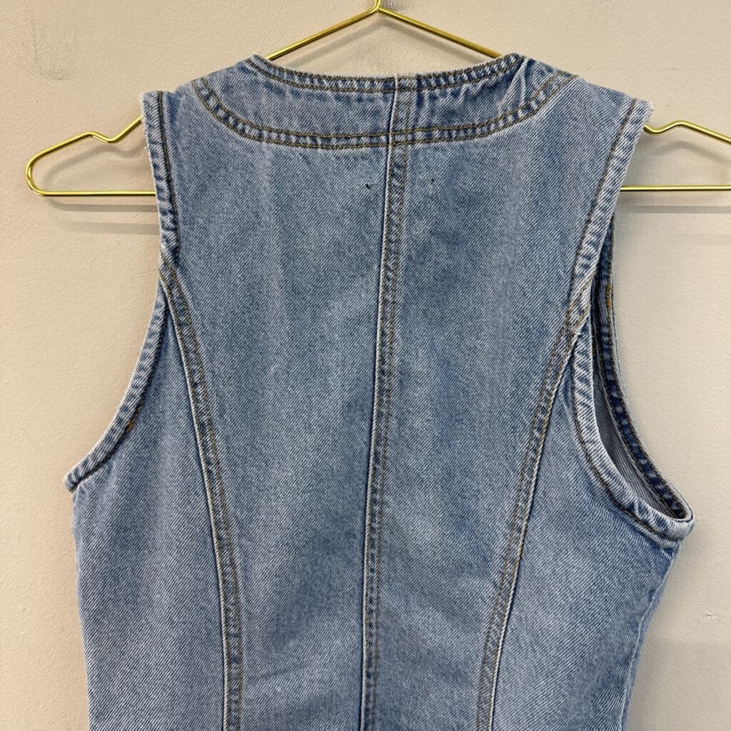 Nasty Gal Medium Wash Denim Vest Top 4
